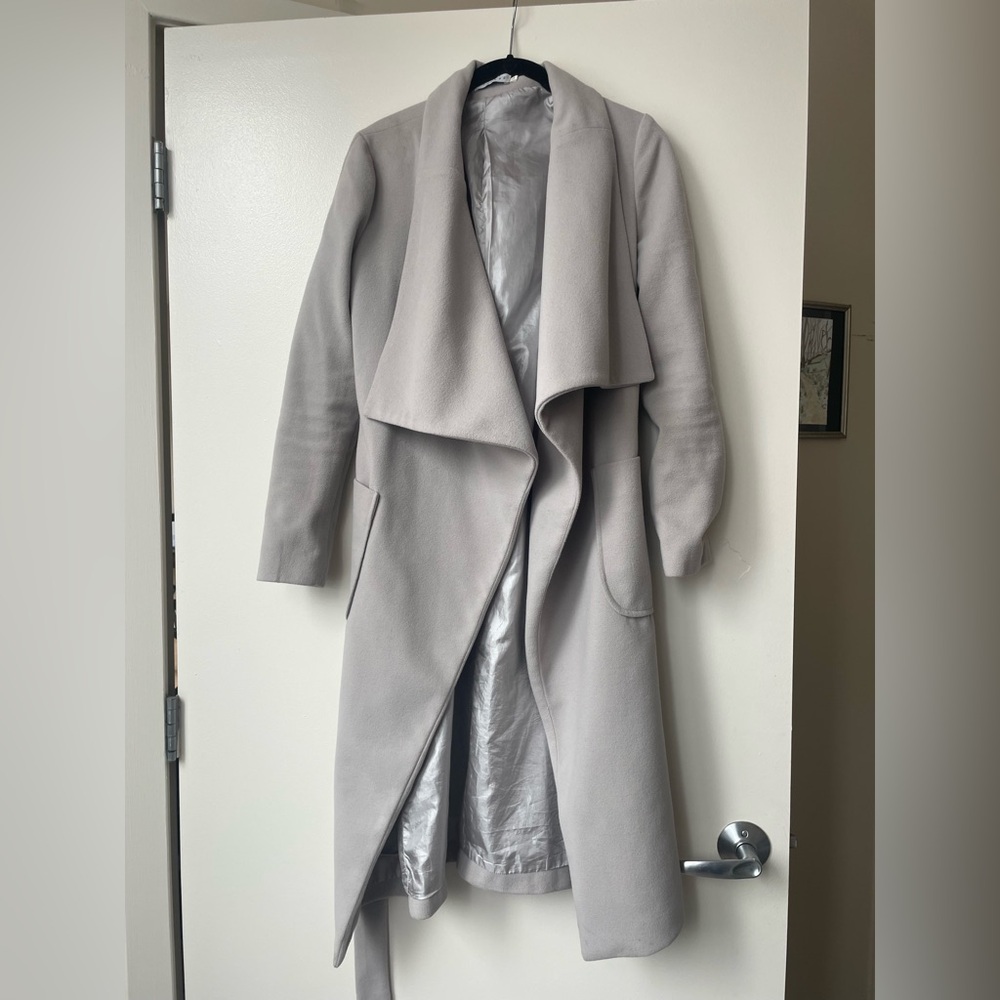 Gray Double Breasted Coat